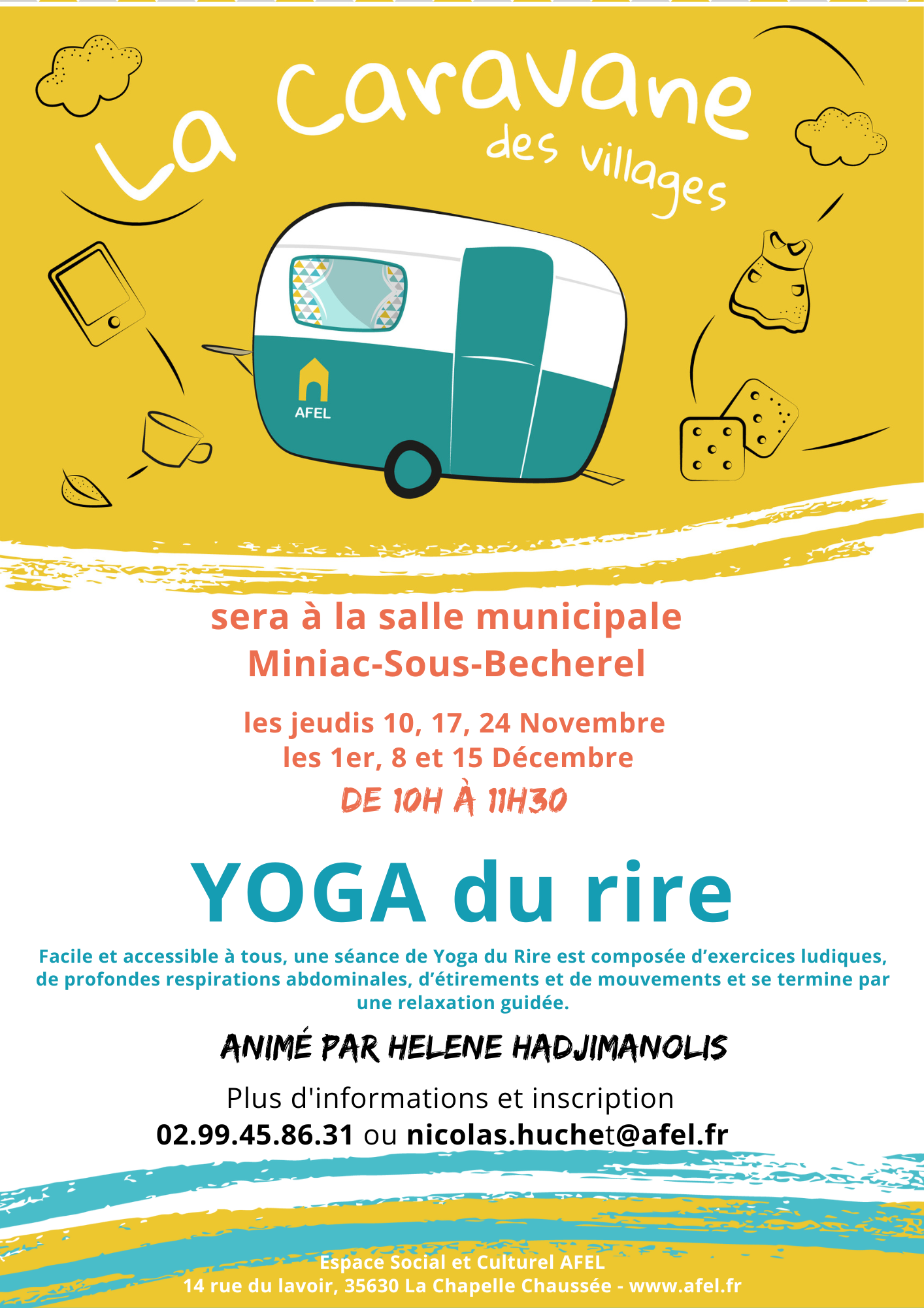 6 Ateliers découverte : Yoga du rire avec l’AFEL – Saint Brieuc des Iffs